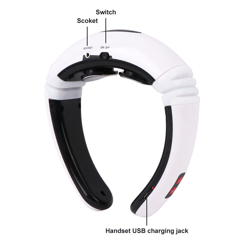 Neck Massager Portable Cordless Equipment Wireless Electric Vibrating